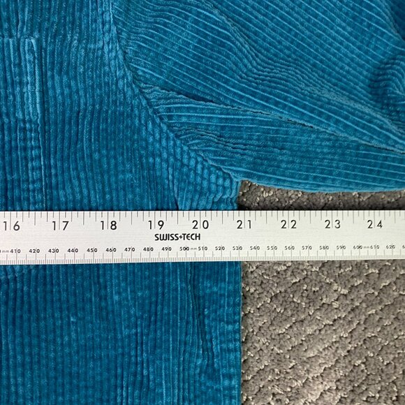 LL Bean Corduroy Shirt Jacket Women's Small Teal Blule cotton Wide Wale 266127 - Picture 6 of 10